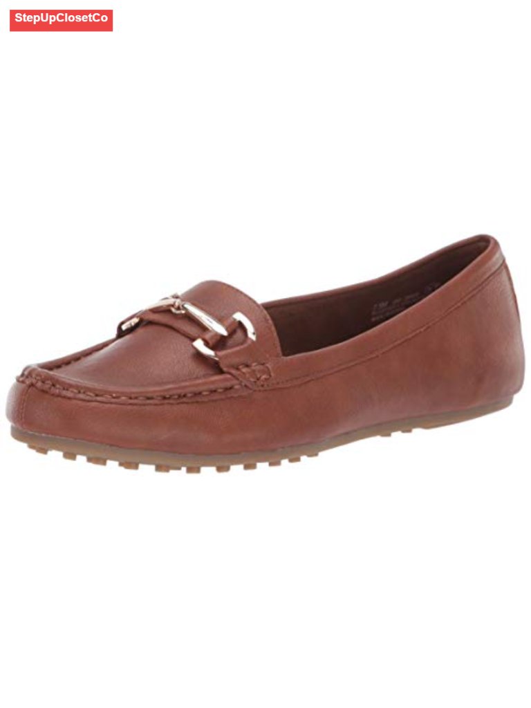Women's Flat Slip-On Loafers - Memory Foam Cushioning, Slip Resistant